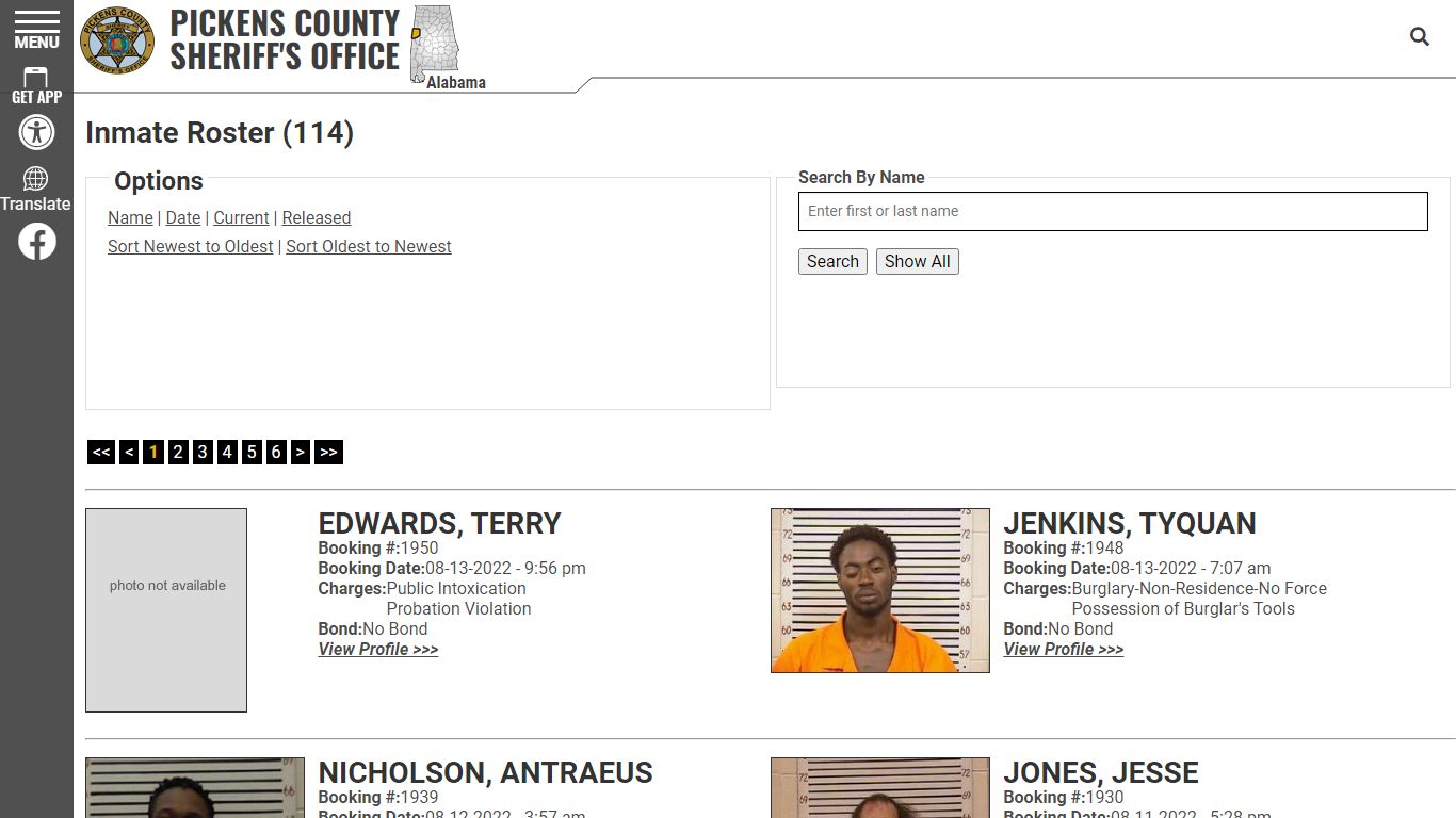 Inmate Roster - Pickens County Alabama Sheriff's Office